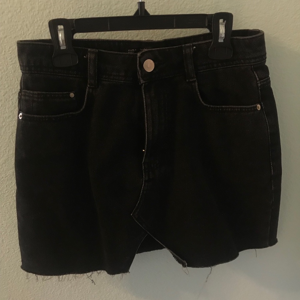 Black Denim Skirt